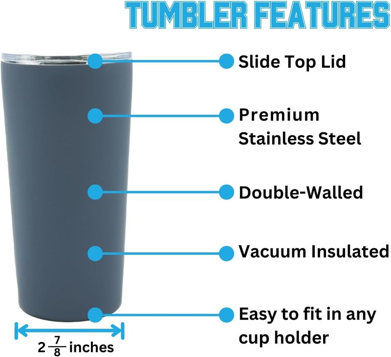 Decorvo Officially Licensed Collegiate Stainless Steel Tumbler - Double Walled Insulated Travel Tumbler with Slide Lid - 18 oz (Saint Mary's) - Image 2